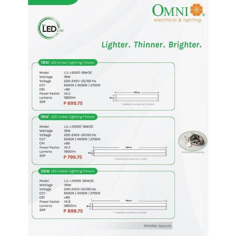 Omni LED Linear Lighting Fixture Light – Goldpeak Tools PH