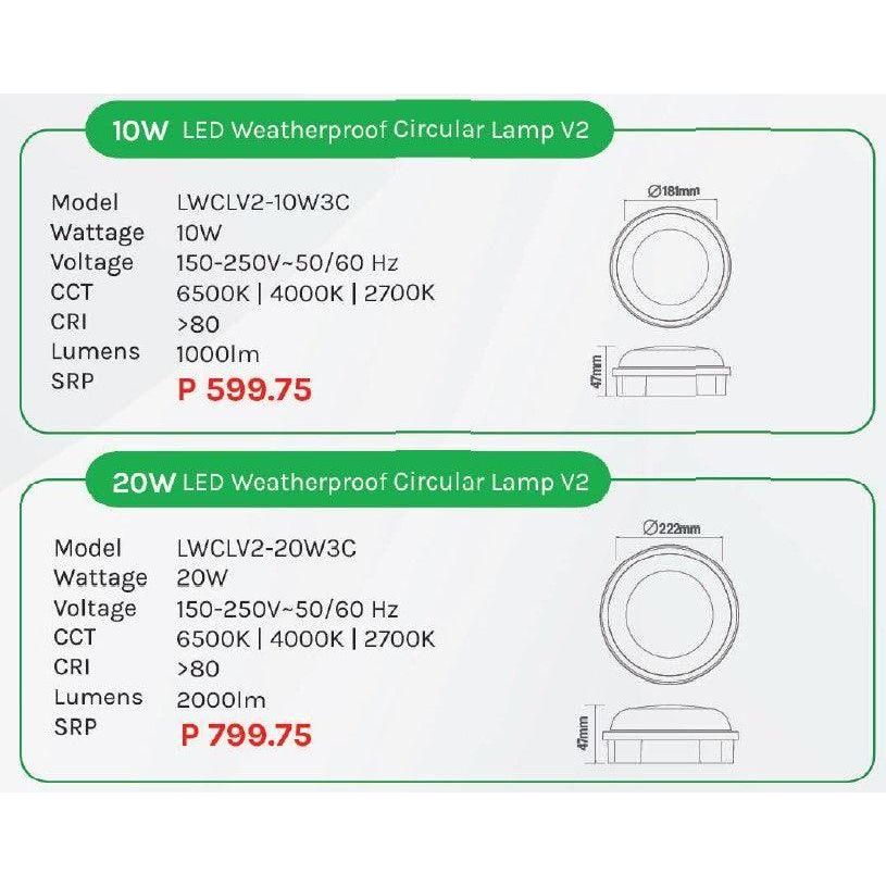 Omni LED Weatherproof Circular Lamp Light V2 - KHM Megatools Corp.