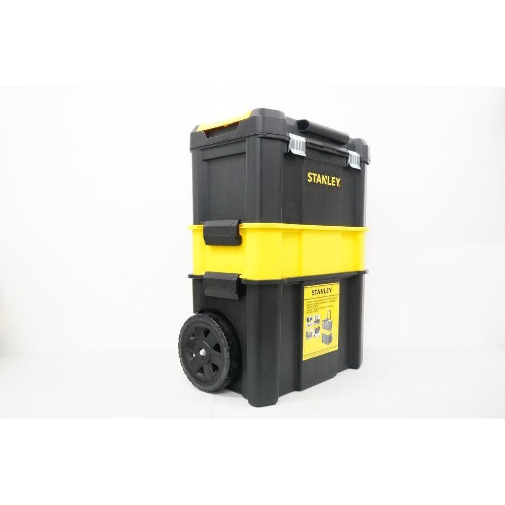 Stanley 80-151 Metal Latch Plastic Tool Box Set with Trolley / Rolling Workshop (Essential) | Stanley by KHM Megatools Corp.