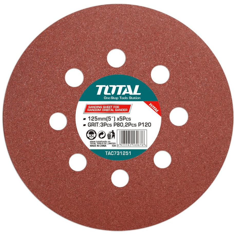 Total TAC731251 Velcro Sanding Disc 5