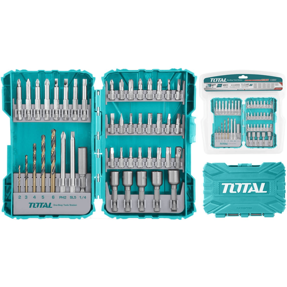 Total TACSDL24501 45pcs Torsion Screwdriver Bit Set | Total by KHM Megatools Corp.