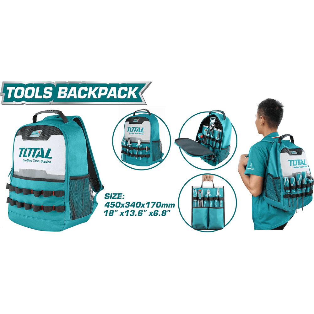 Total THBP0201 Tool Backpack / Tool Bag | Total by KHM Megatools Corp.