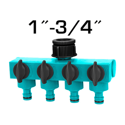 Total THHC604101 4-Way Plastic Hose Connector | Total by KHM Megatools Corp.