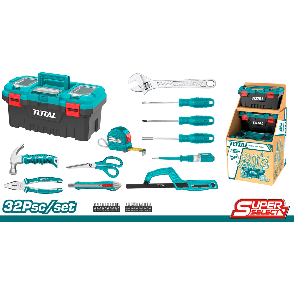 Total THKTHP20326 32pcs Hand Tools Set with Tool Box – Goldpeak Tools PH