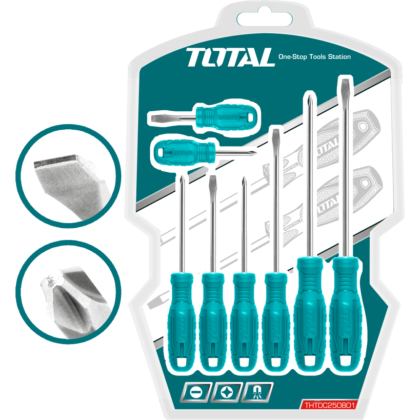 Total THTDC250801 8pcs Screwdriver Set | Total by KHM Megatools Corp.