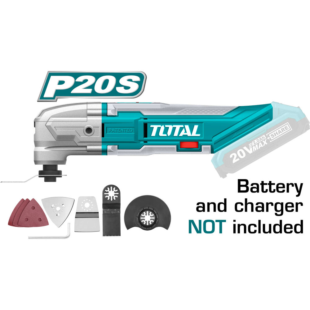 Total TMLI2001 20V Cordless Multi-Tool / Oscillating Tool (Bare) | Total by KHM Megatools Corp.