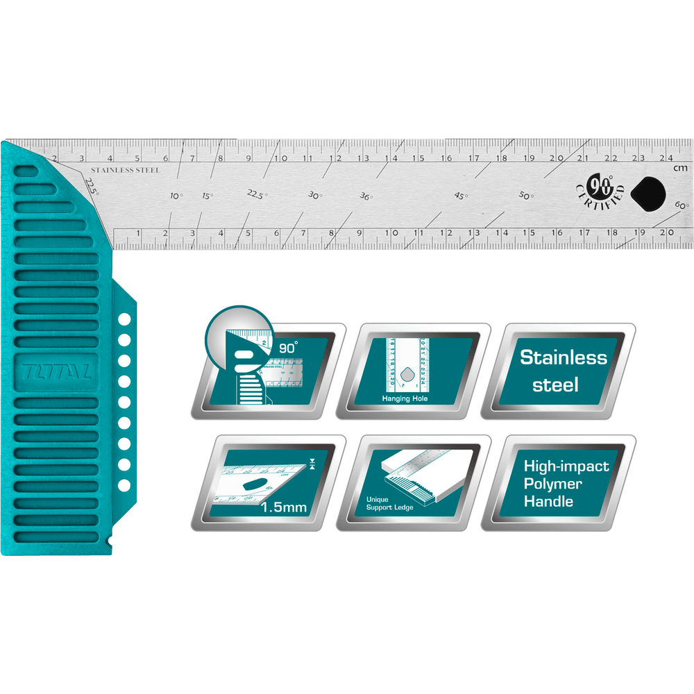 Total TMT61126 Angle Square Measure 12