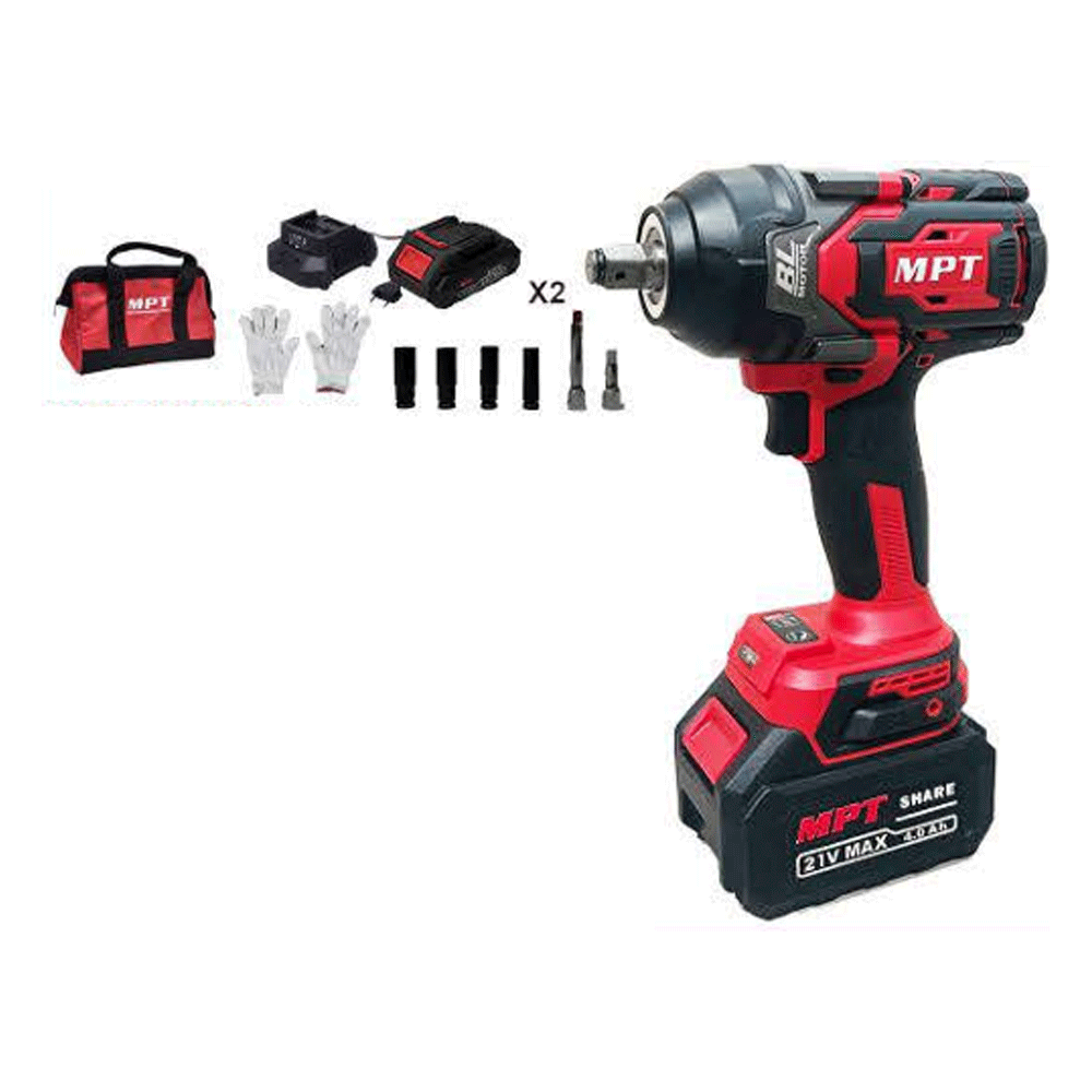 MPT MPIW21800.KO1 Brushless Cordless Impact Wrench and Tools Set