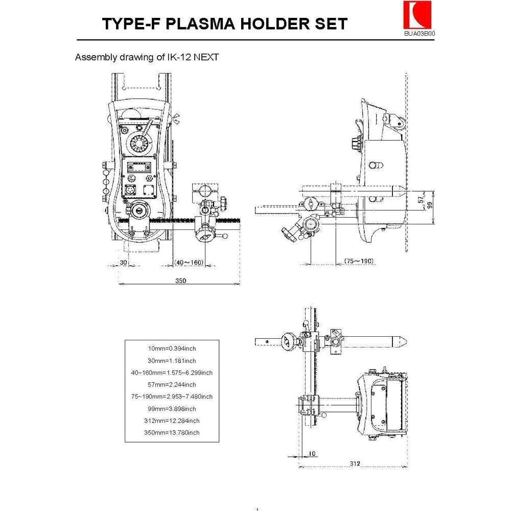 Koike Type-F Plasma Torch Holder Set - KHM Megatools Corp.