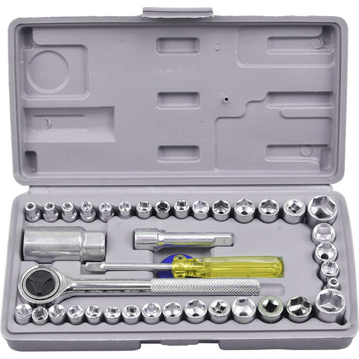 Lanzer 40pcs Socket Wrench Set 1/4" & 3/8" Drive | Lanzer by KHM Megatools Corp.