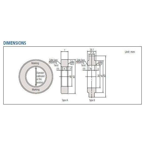 Mitutoyo Setting Ring, Series 177 (for inside micrometers, holtest & dial bore gages) | Mitutoyo by KHM Megatools Corp.