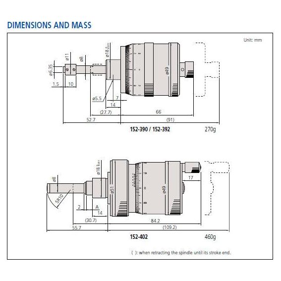 Mitutoyo Micrometer Head, Series 152 | Mitutoyo by KHM Megatools Corp.