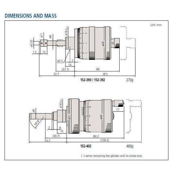 Mitutoyo Micrometer Head, Series 152 | Mitutoyo by KHM Megatools Corp.