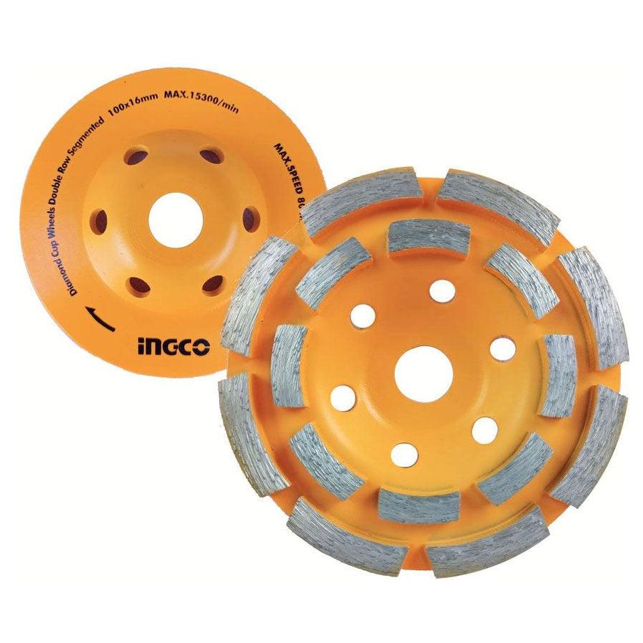 Ingco CGW021002 Double Row Cup Diamond Cup Wheel 4