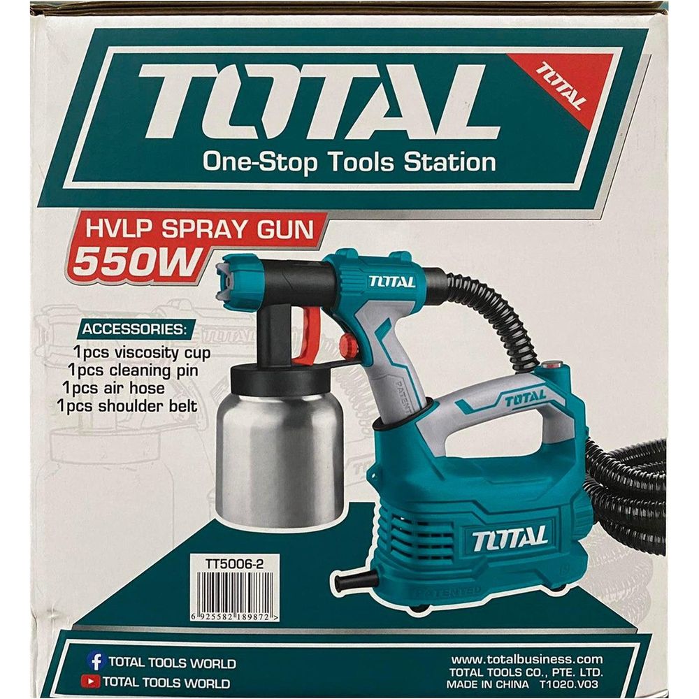 Total TT5006-2 Electric HVLP Spray Gun (Aluminum Can) 550W | Total by KHM Megatools Corp.