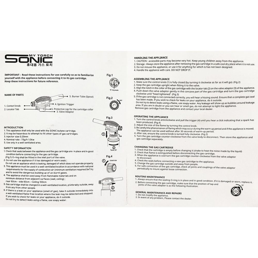 Sonic SGT-888 Gun Type Torch (Butane Powered) | Sonic by KHM Megatools Corp.