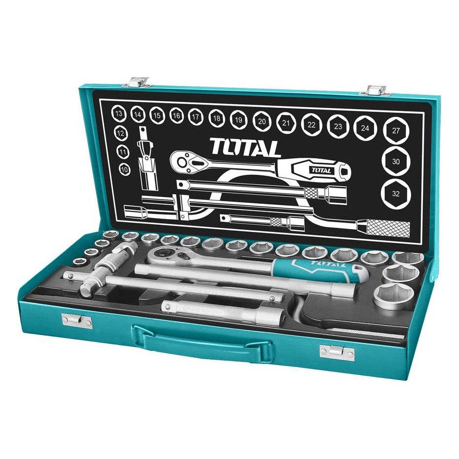 Total THT141253 24pcs Socket Wrench Set 1/2