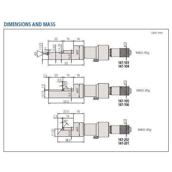 Mitutoyo Can Seam Micrometers, Series 147 | Mitutoyo by KHM Megatools Corp.