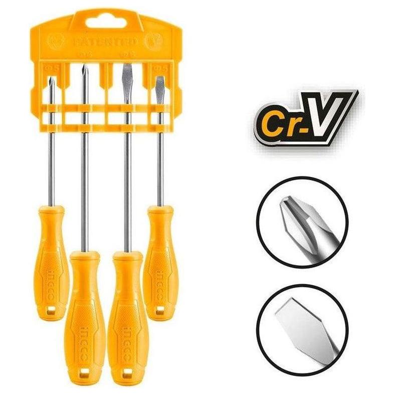 Ingco HKSD0458 4pcs Screwdriver Set - KHM Megatools Corp.