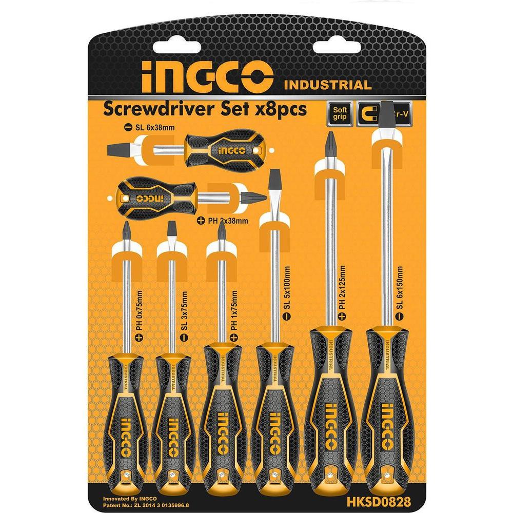 Ingco HKSD0828 8pcs Screwdriver Set - KHM Megatools Corp.