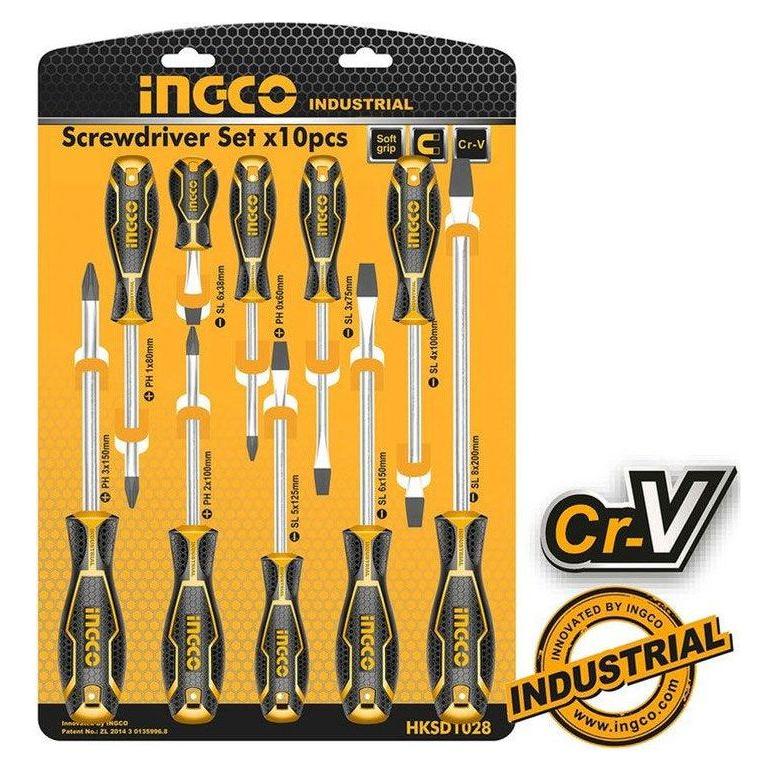 Ingco HKSD1028 10pcs Screwdriver Set - KHM Megatools Corp.