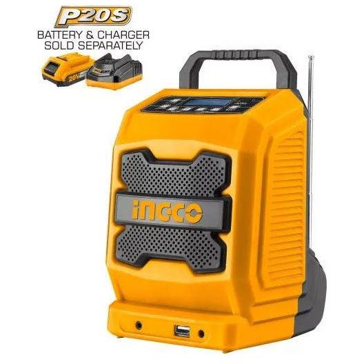 Ingco CJRLI2001 20V Cordless Li-Ion Job Radio 20V - KHM Megatools Corp.