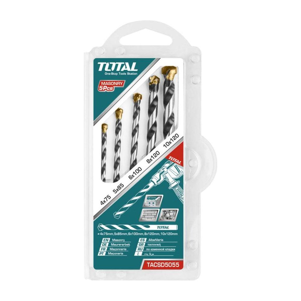 Total TACSD5055 5pcs Masonry Drill Bit Set | Total by KHM Megatools Corp.