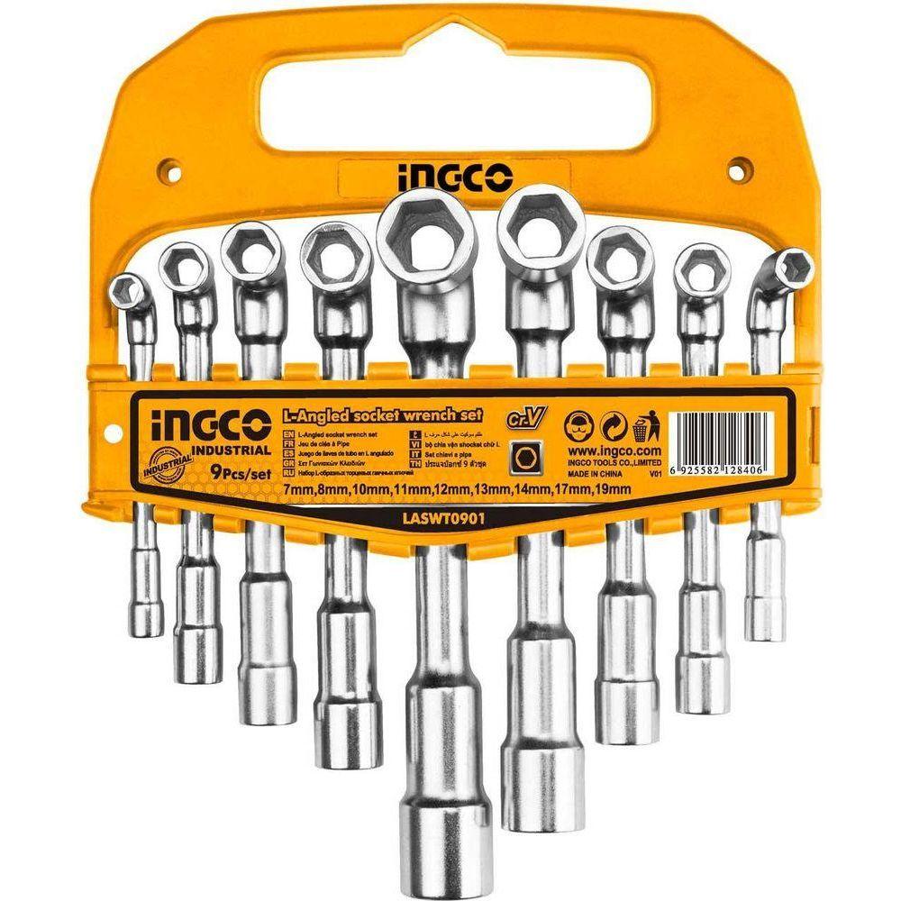 Ingco LASWT0901 9pcs L-Angle Socket Wrench Set - KHM Megatools Corp.