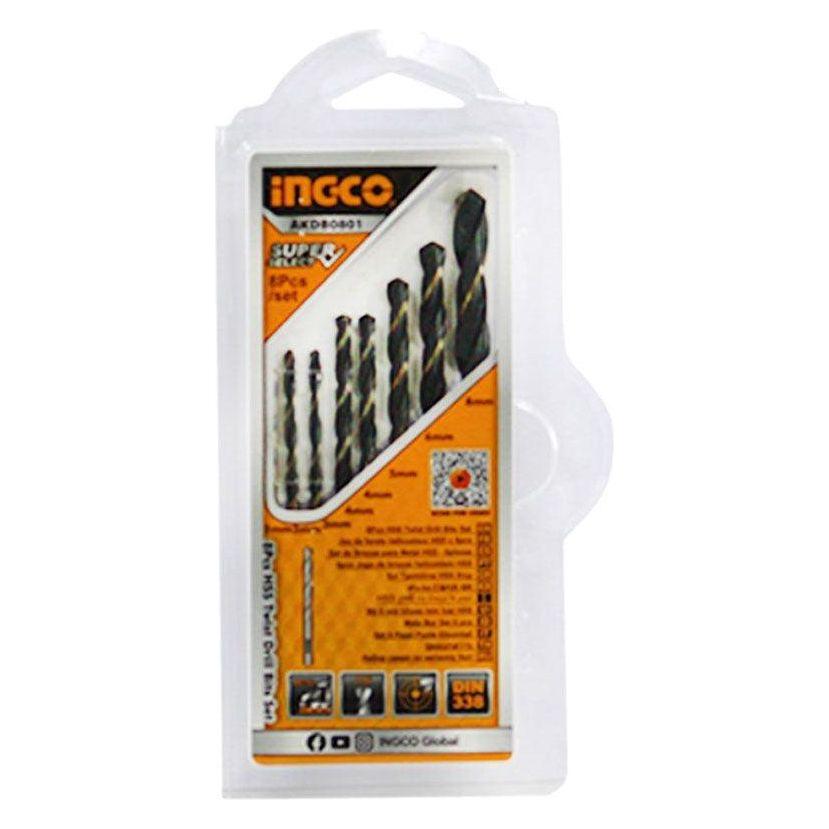 Ingco AKDB0801 8pcs HSS Twist Drill Bits Set SS - KHM Megatools Corp.