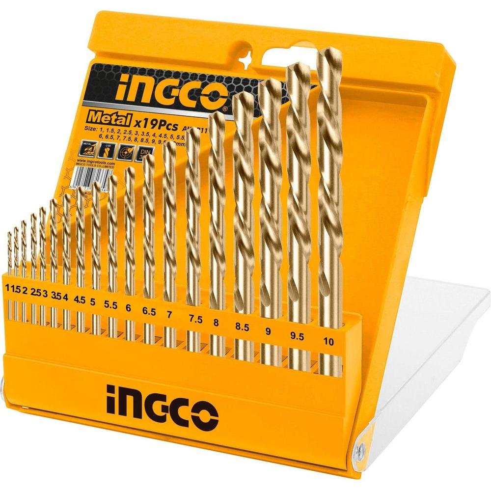 Ingco AKDB1195 19pcs Cobalt HSS Drill Bit Set - KHM Megatools Corp.