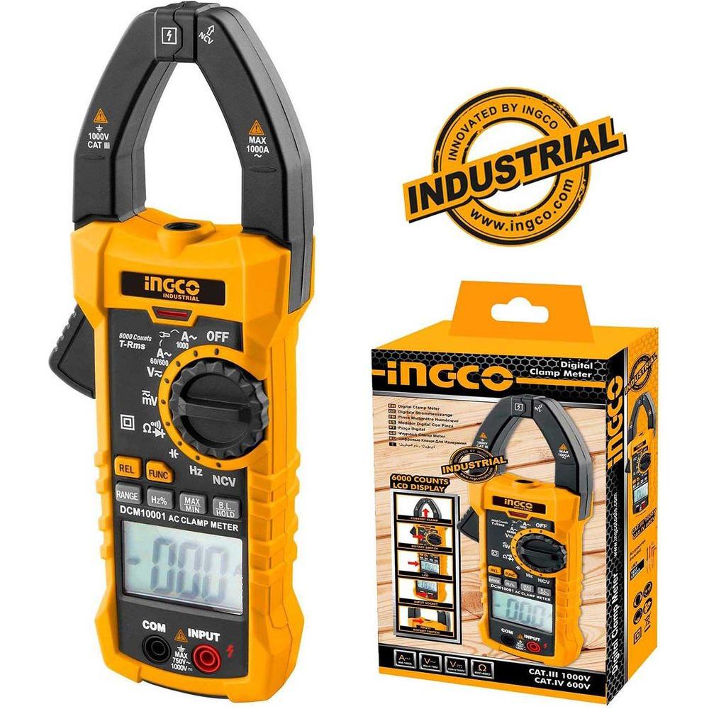 Ingco DCM10001 Digital Clamp Meter 6000counts - KHM Megatools Corp.