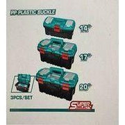 TOTAL 3 Pcs Plastic Tool Boxes Set (TPBXK0032)