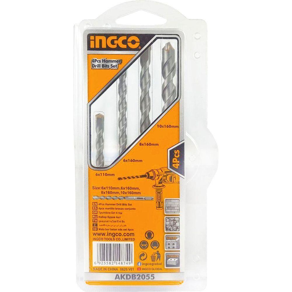 Ingco AKDB2055 4pcs SDS-plus Drill Bit Set - KHM Megatools Corp.