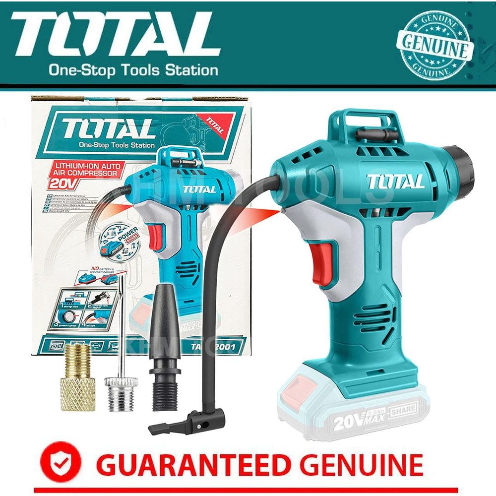 Total TACLI2001 20V Cordless Auto Air Compressor (150 psi) [Bare] | Total by KHM Megatools Corp.