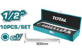 Total THTL121101 10pcs 1/2" Dr. Socket Wrench Set | Total by KHM Megatools Corp.