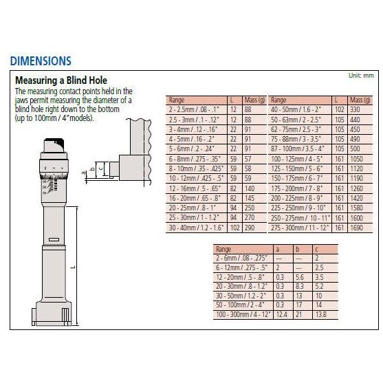 Mitutoyo Holtest, Series 368 (three point internal micrometer) | Mitutoyo by KHM Megatools Corp.