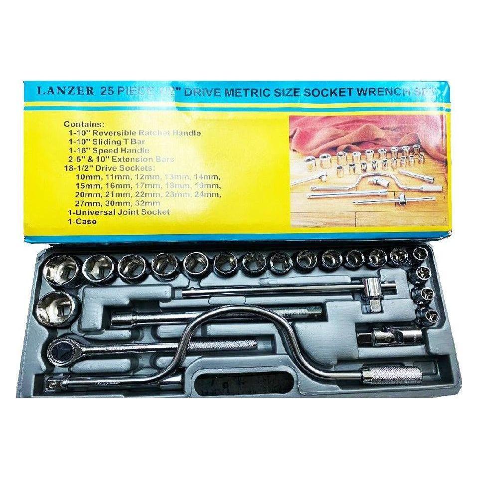 Lanzer 25pc Socket Wrench Set 1/2