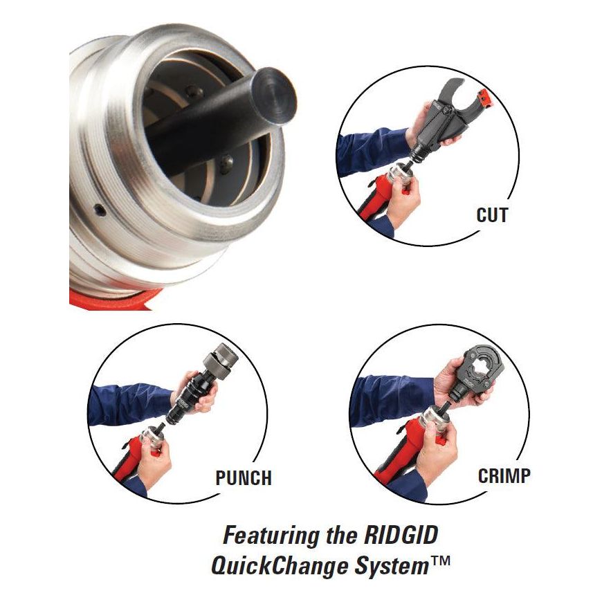 Ridgid RE 60 18V Cordless Hydraulic 3-in-1 Electrical Tool (Punch, Crimp, Cut) | Ridgid by KHM Megatools Corp.