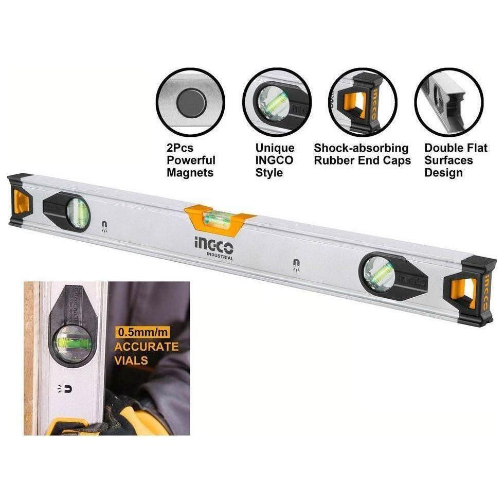 Ingco Spirit Level bar (Poweful Magnetic Base) - KHM Megatools Corp.
