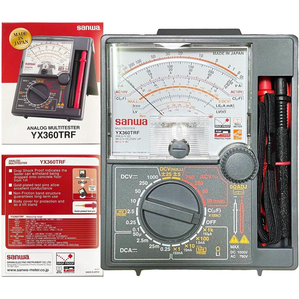 Sanwa YX360TRF Analog Multi Tester ( Drop Shockproof ) | Sanwa by KHM Megatools Corp.