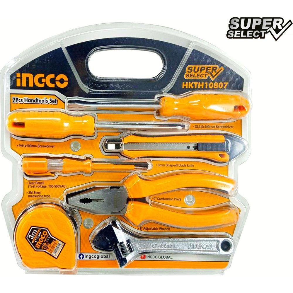 Ingco HKTH10807 7pcs Hand Tools Set (SS) - KHM Megatools Corp.