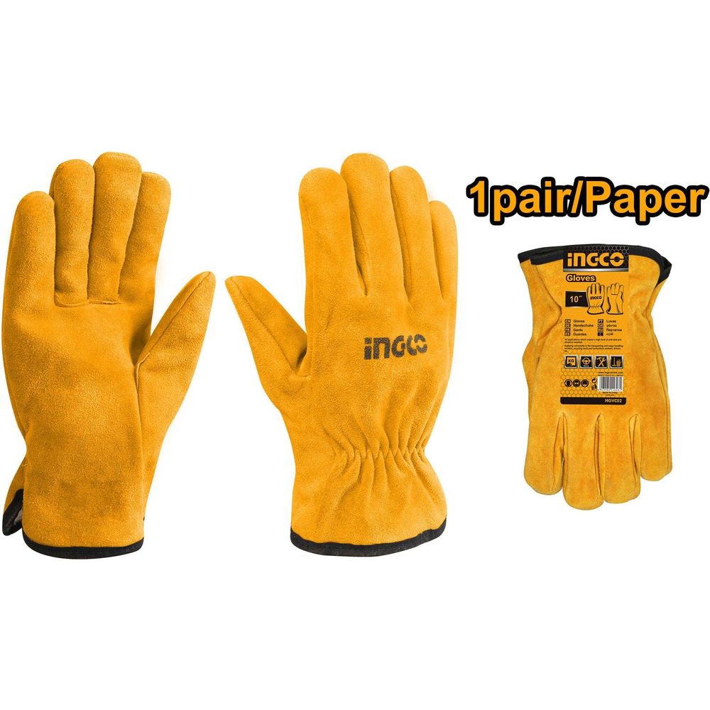 Ingco HGVC02 Leather Gloves 10