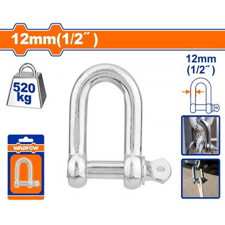 Wadfow WSAK2K12 Screw Pin Dee Shackle 12mm (1/2