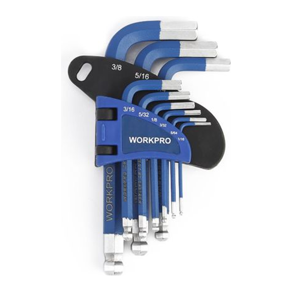Workpro WP222010 Ball Point Hex Key Set 9Pcs | Workpro by KHM Megatools Corp.