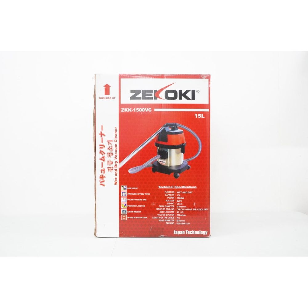 Zekoki ZKK-1500VC Wet & Dry HD Vacuum 15L 1000W