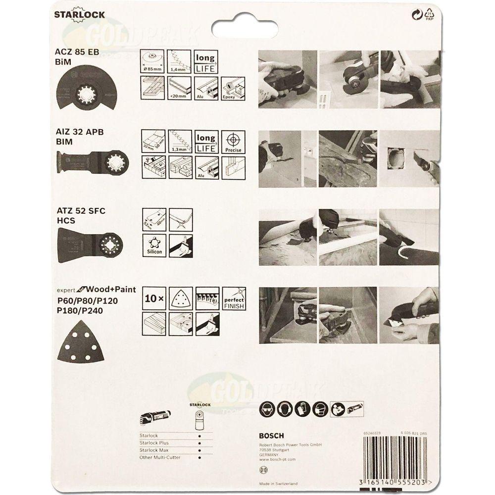 Bosch Starlock 13pcs Universal Accessory Kit Set for Oscillating Tools - Goldpeak Tools PH Bosch