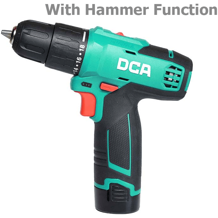 DCA ADJZ1202i-E 12V Cordless Hammer Drill 10mm [Kit] - KHM Megatools Corp.