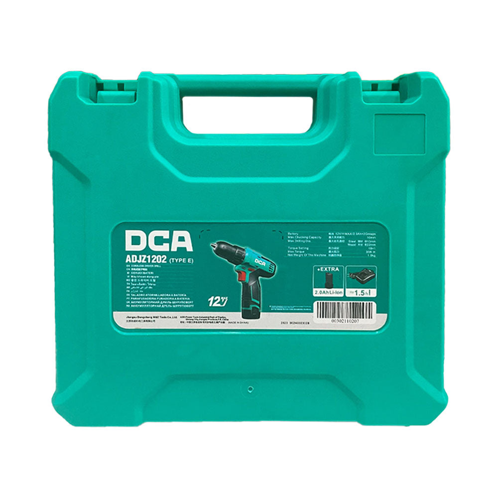 DCA ADJZ1202-E 12V Cordless Drill / Driver 10mm [Kit]