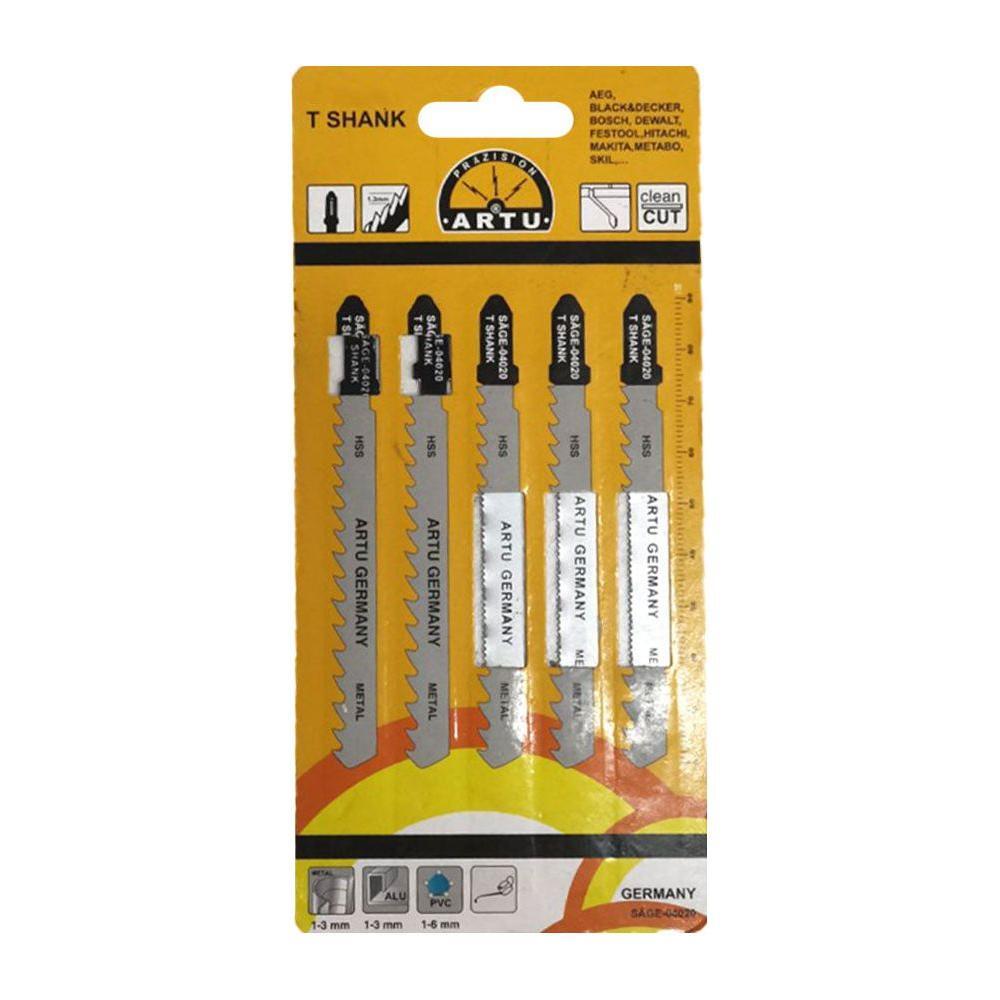 ARTU SAGE-04030 Jigsaw Blade T-Shank Set 5Pcs | Artu by KHM Megatools Corp.