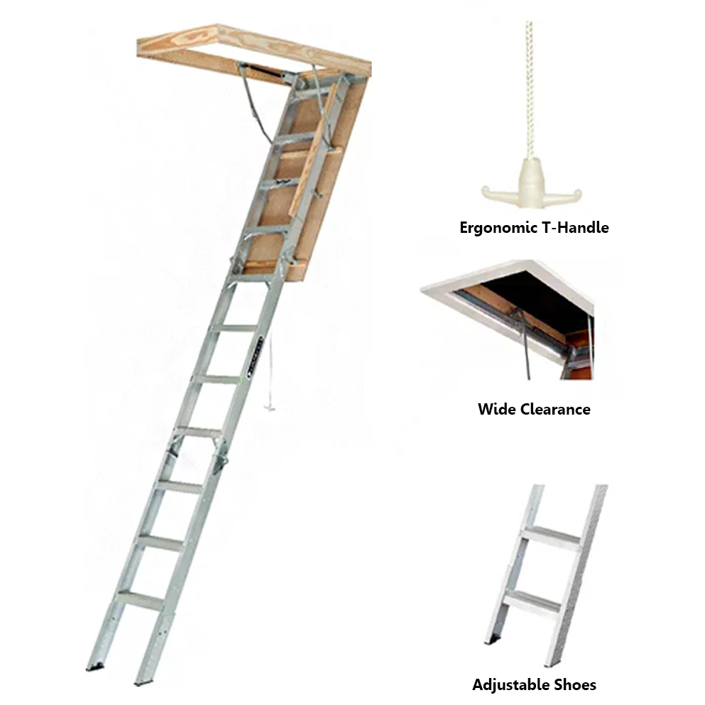 Louisville AL2240MG Aluminum Attic Ladder 